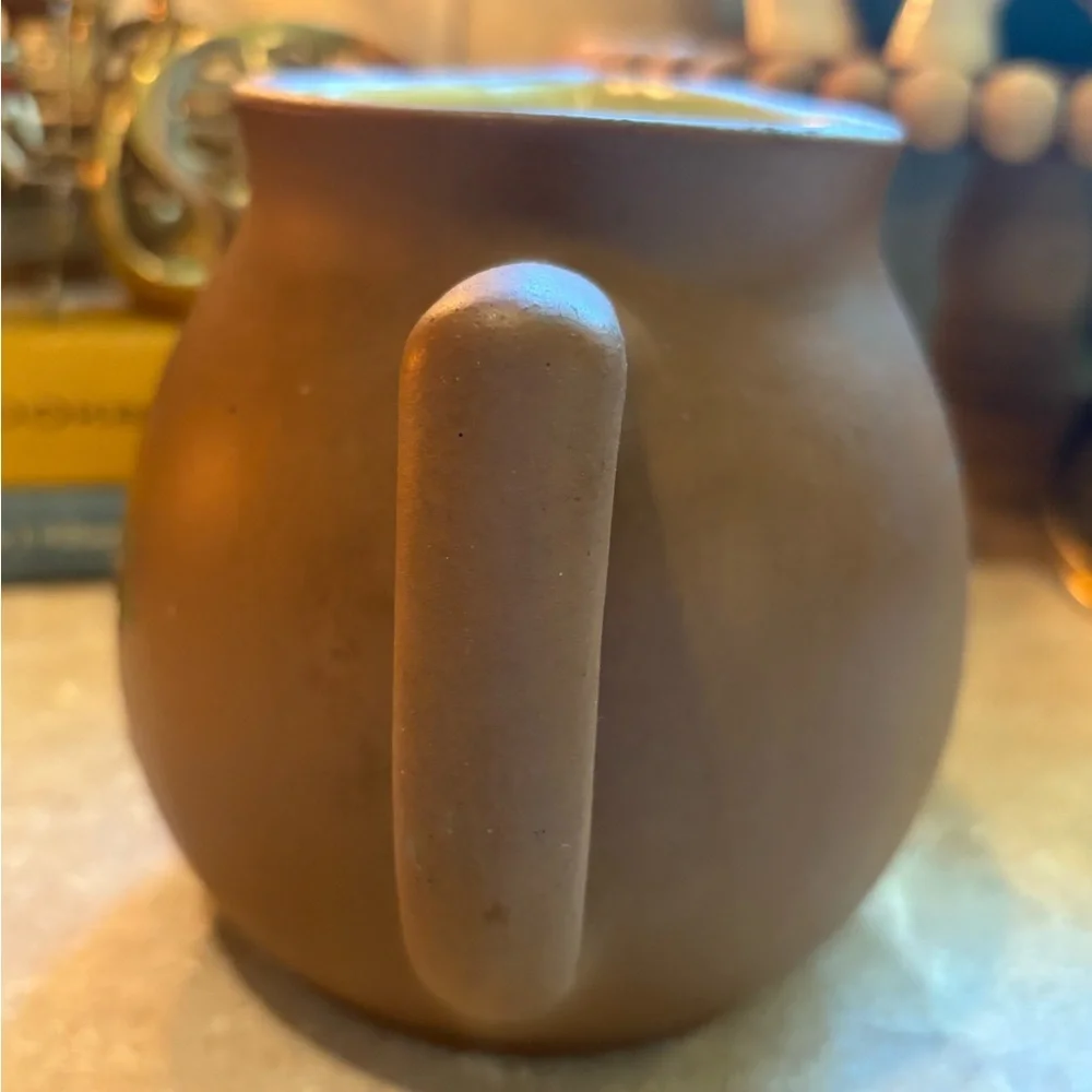 Pigeon Forge Pottery, Tenn. Handmade Brown Studio Pottery Pitcher w/ Flowers